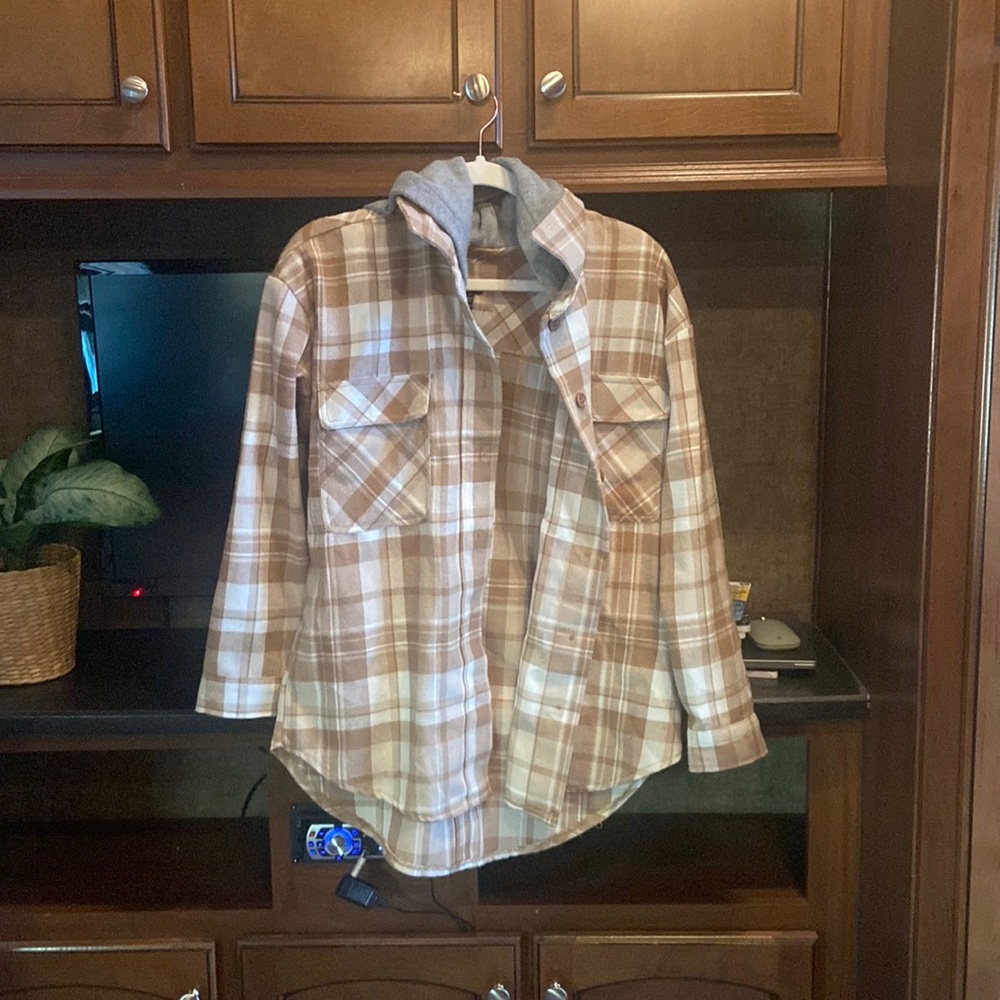 Flannel tan jacket